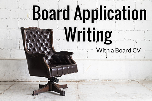 board application writing cv included
