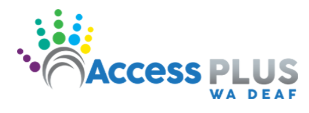 Access Plus WA Deaf Logo